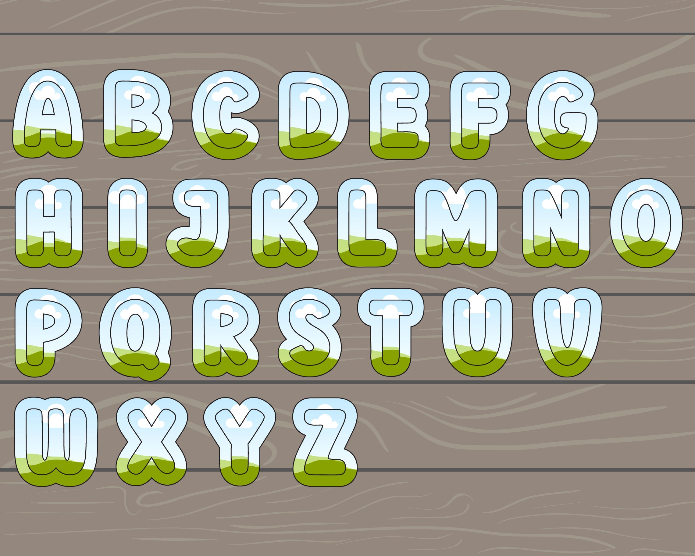 Design Your Own Uppercase Letters & Numbers Canva Frames, Doodle ...