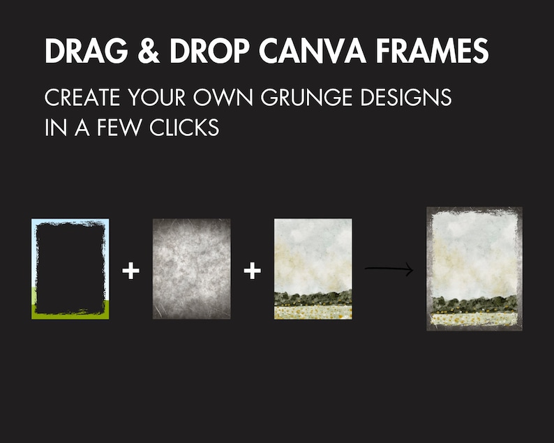 Design Your Own Grunge Edge Canva Frames Grunge Border Canva - Etsy