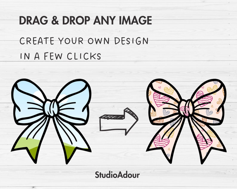 Design Your Own Ribbon Bow Canva Frames, Bow Templates, Drag and Drop ...