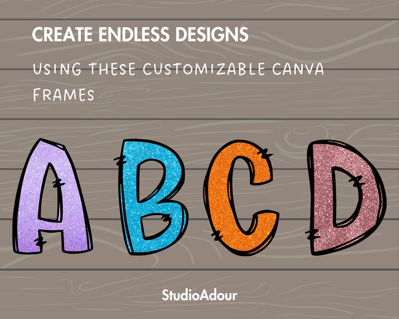 Design Your Own Doodle Letters on Canva, Doodle Uppercase Letters Canva ...