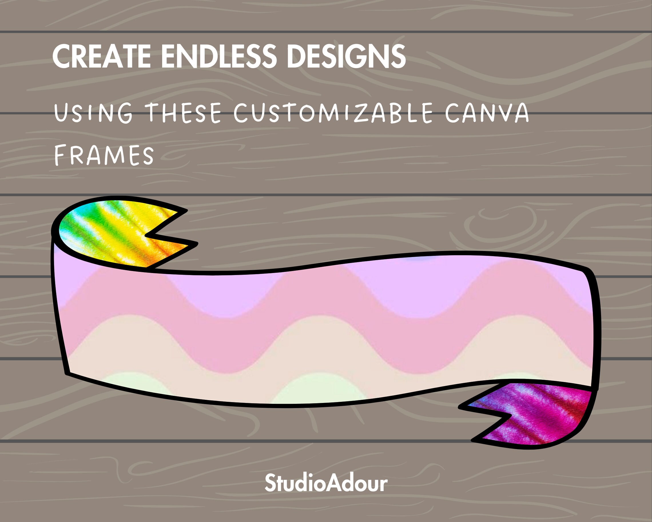 Design Your Own Ribbon Banner Canva Frames, Banner Canva Templates ...
