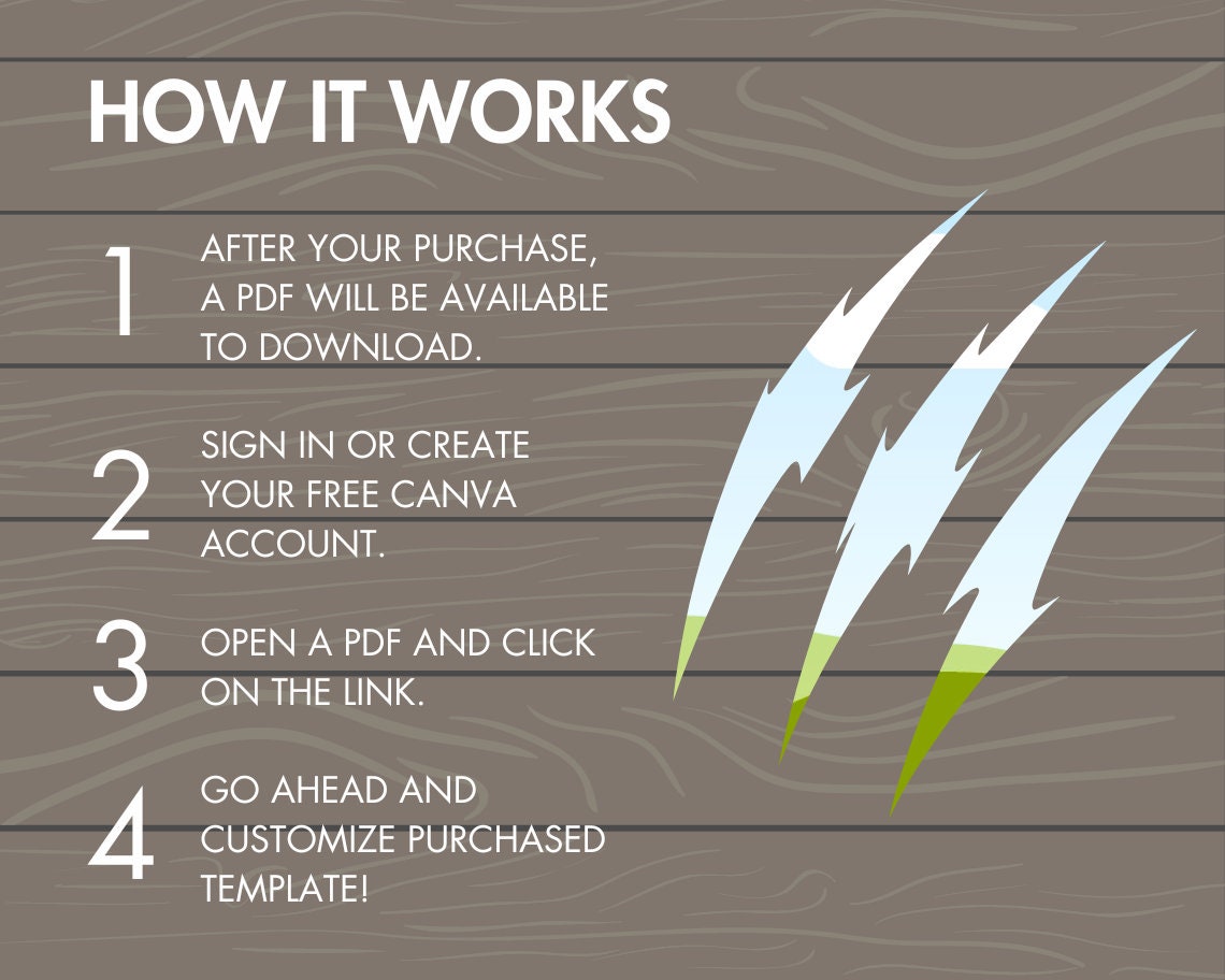 Design Your Own Claw Scratch Canva Frames, Claw Mark Canva Templates ...