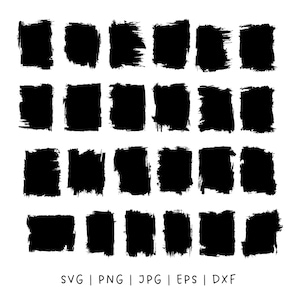 Distressed SVG, Distressed Brushed Shapes, Bleach Effect, Distressed Edge, Grunge Page Silhouette, Brush Strokes Background ,Commercial Use