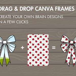Design Your Own Ribbon Bow Canva Frames, Bow Templates, Drag and Drop ...