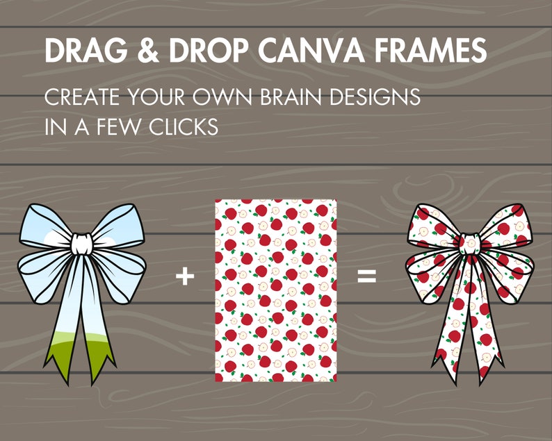 Design Your Own Ribbon Bow Canva Frames, Bow Templates, Drag and Drop ...