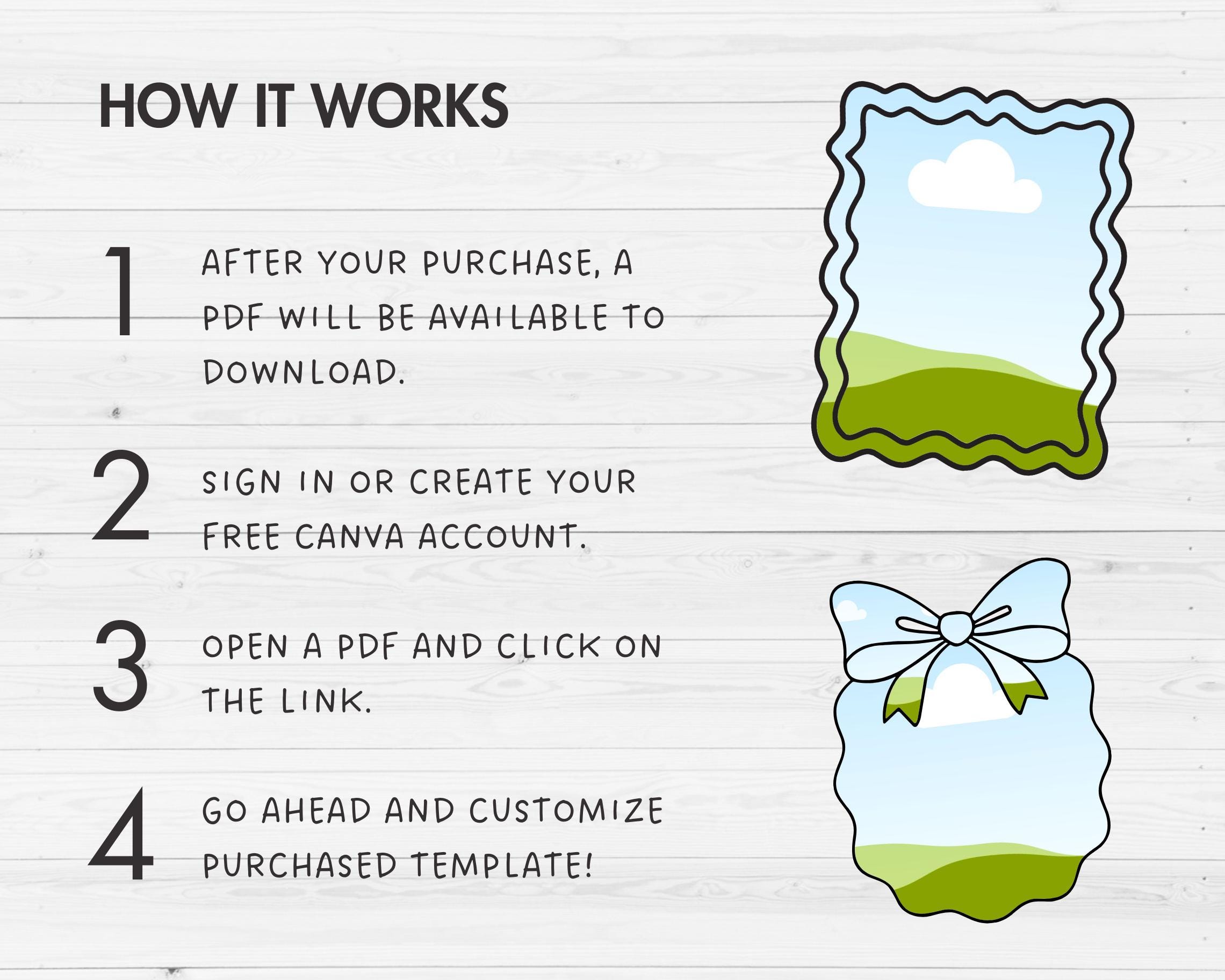 Coquette Bow Frames, Editable Canva Template, Easy Drag and Drop ...