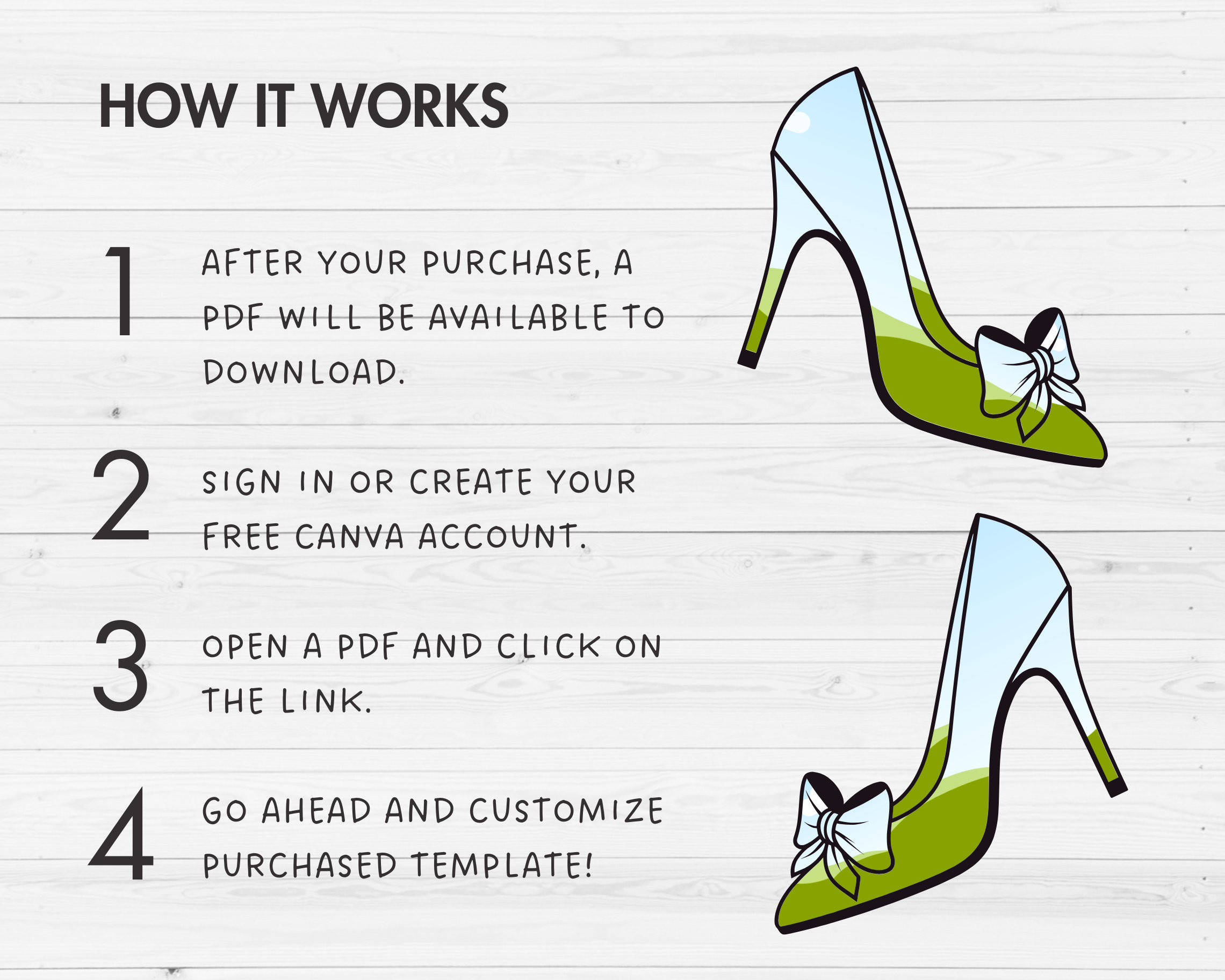 Design Your Own Heels Canva Frames, Heels Canva Template, Drag and Drop ...