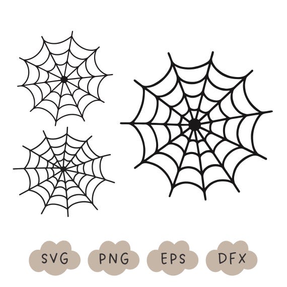 蜘蛛の巣SVG、ハロウィンSVG、不気味な季節、Cricut SVG、クモの巣PNG