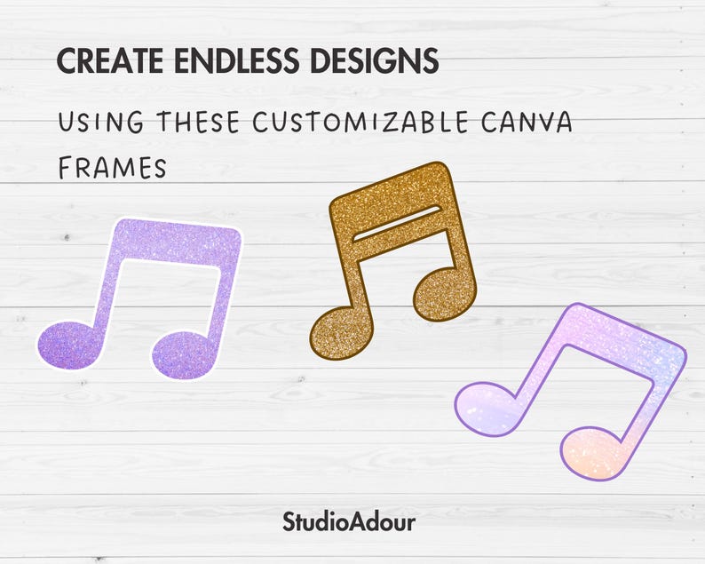 Ka Note Frame Design Tutorial Design Your Own Music Notes Canva Frame, Editable Music Symbol Canva ...