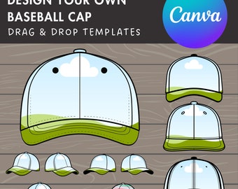 Design Your Own Baseball Cap Canva Frames, Baseball Cap Canva Template, Drag and Drop Photo, Baseball Cap Clipart, Snapback Hat, Sport Hat