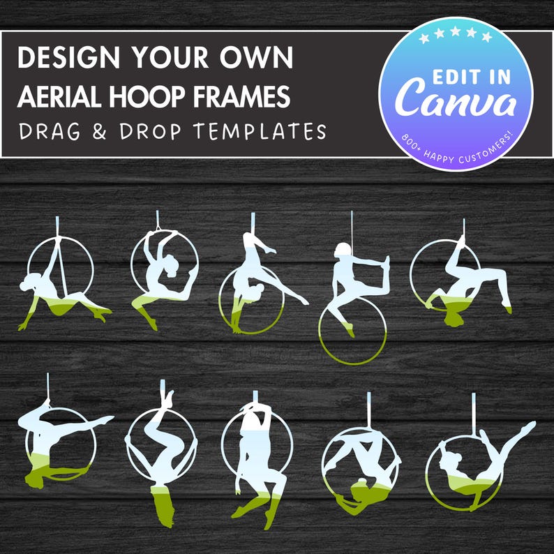 Design Your Own Aerial Hoop Canva Frame, Editable Acrobat Canva