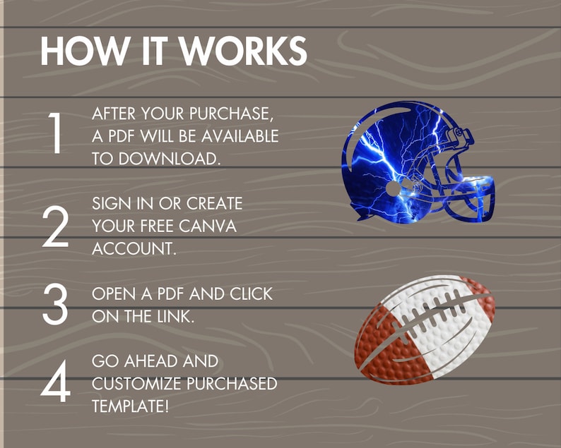 American Football Frame Computer Design Your Own American Football Frames on Canva, American Football ...