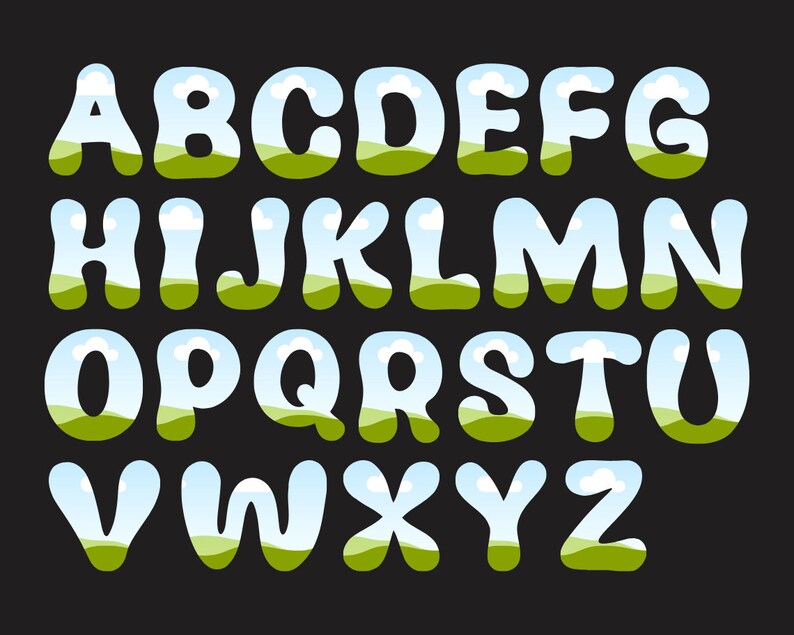 Design Your Own Letters on Canva, Doodle Letters Canva Frames, Cartoon ...