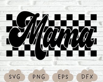 Mamá a cuadros Svg, Mamá retro PNG, Diseño de camisa a cuadros para mamá, Mamá retro Svg, Diseño de sublimación, Vida de mamá Svg, Día de la madre, Archivo de corte