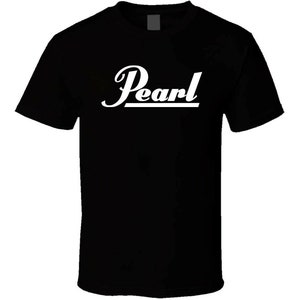 Pearl Drums Logo new shirt black white tshirt mens free shipping Size S-3XL