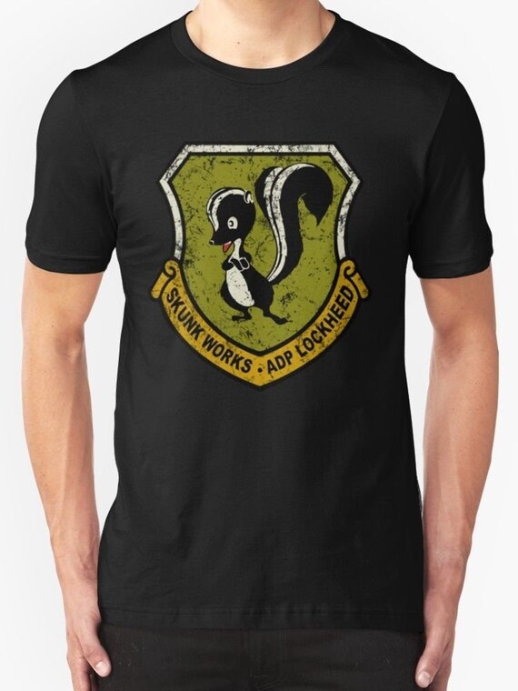 New Lockheed Martin Skunk Works Vintage Logo Men's Tshirt Etsy