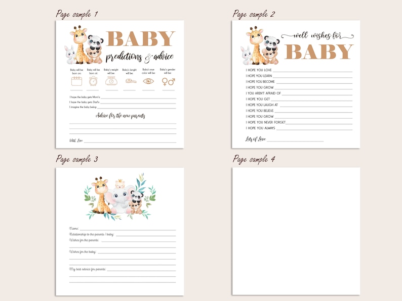 Wishes for Baby Book Baby Shower Wooden Guest Book Etsy