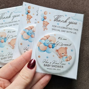 Bomboniere personalizzate per baby shower, calamite a tema orsetto, piccolo regalo di ringraziamento per gli ospiti