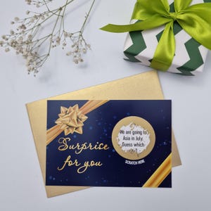 Biglietto di compleanno con gratta e scopri, biglietto a sorpresa personalizzato, biglietti per concerti natalizi con rivelazione, gratta e scopri