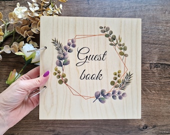 Wedding Instax Guest Book with eucalyptus wreath on the cover