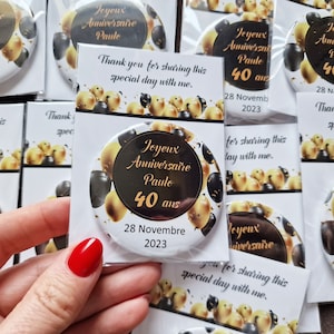 Bomboniere per compleanno per adulti con palloncini: restituisci i regali per gli ospiti con un biglietto di ringraziamento