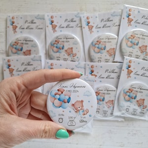 Birth Announcement Magnets with baby birth stats - Welcome Baby party favors