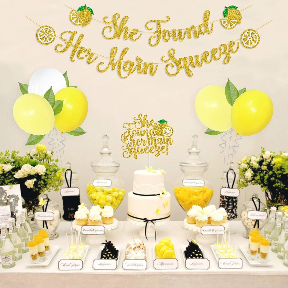 Lemon Theme Bridal Shower Party Decoration Kit She Found Her Etsy