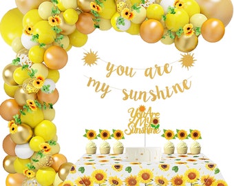 Sunflower Balloon Garland Kit: 'You Are My Sunshine' Party Decor