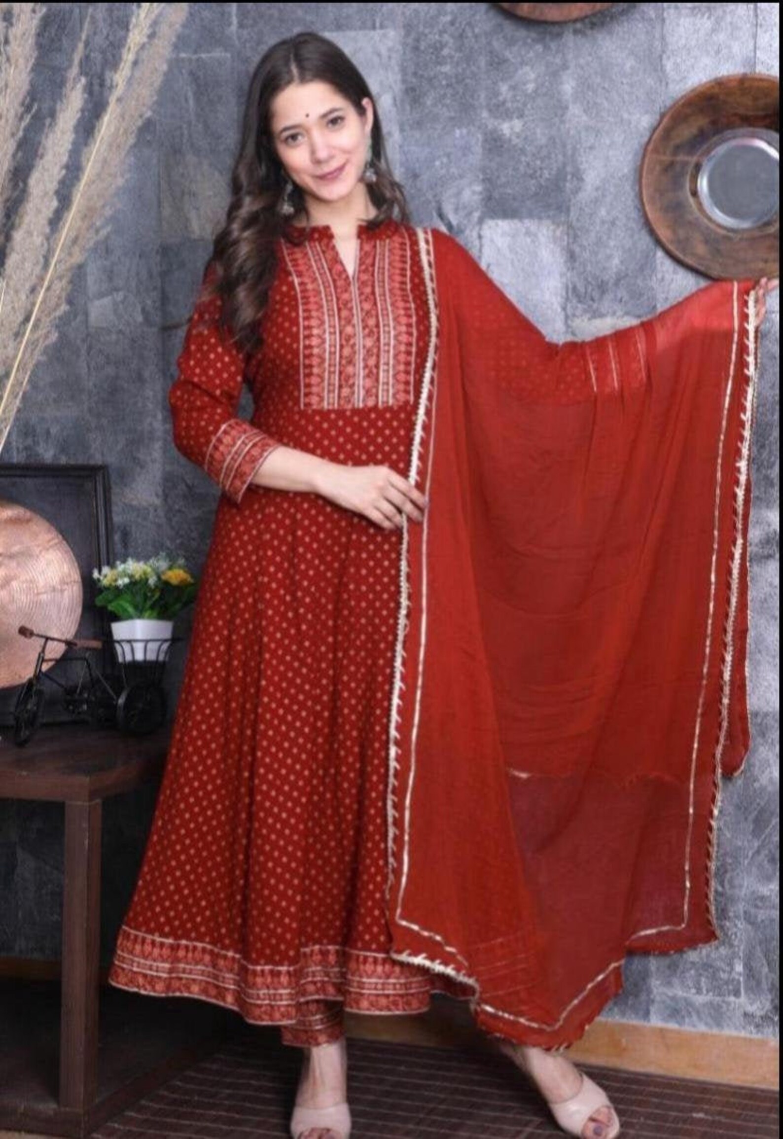 kurti pant set with dupatta flipkart