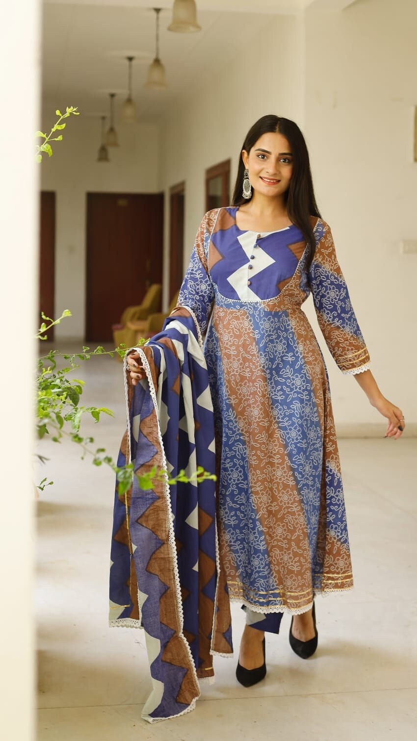 Beautiful Designer Cotton Kurti Pant Dupatta Set Womens & | Etsy