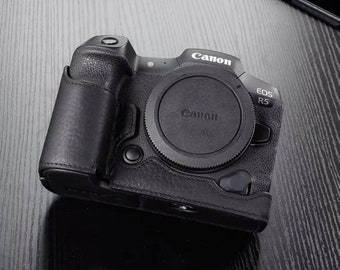 Canon EOS R5 / R6 / R62 leather case , camera bag , half case R048