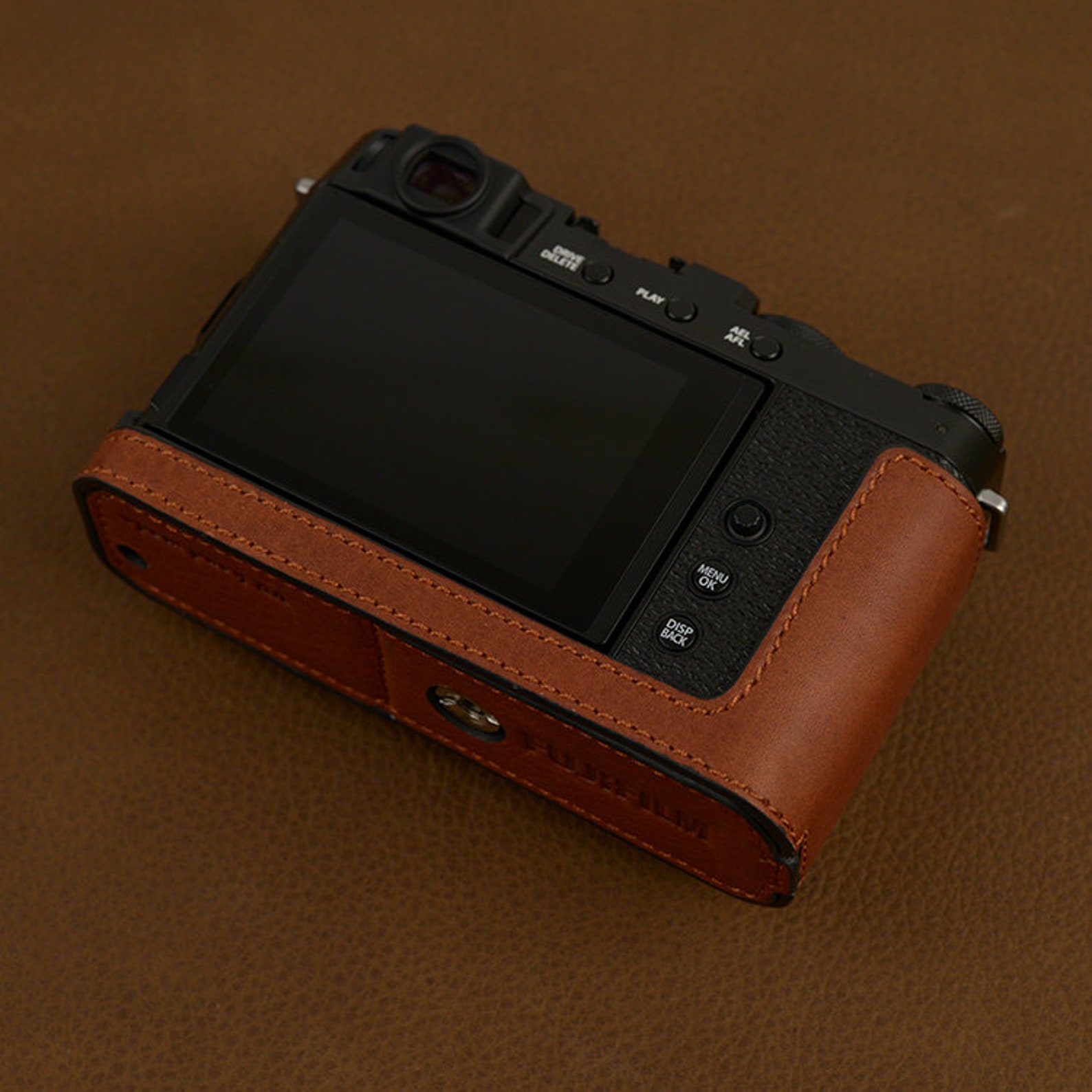 Fujifilm XE4 handmade leather case camera bag half case Etsy