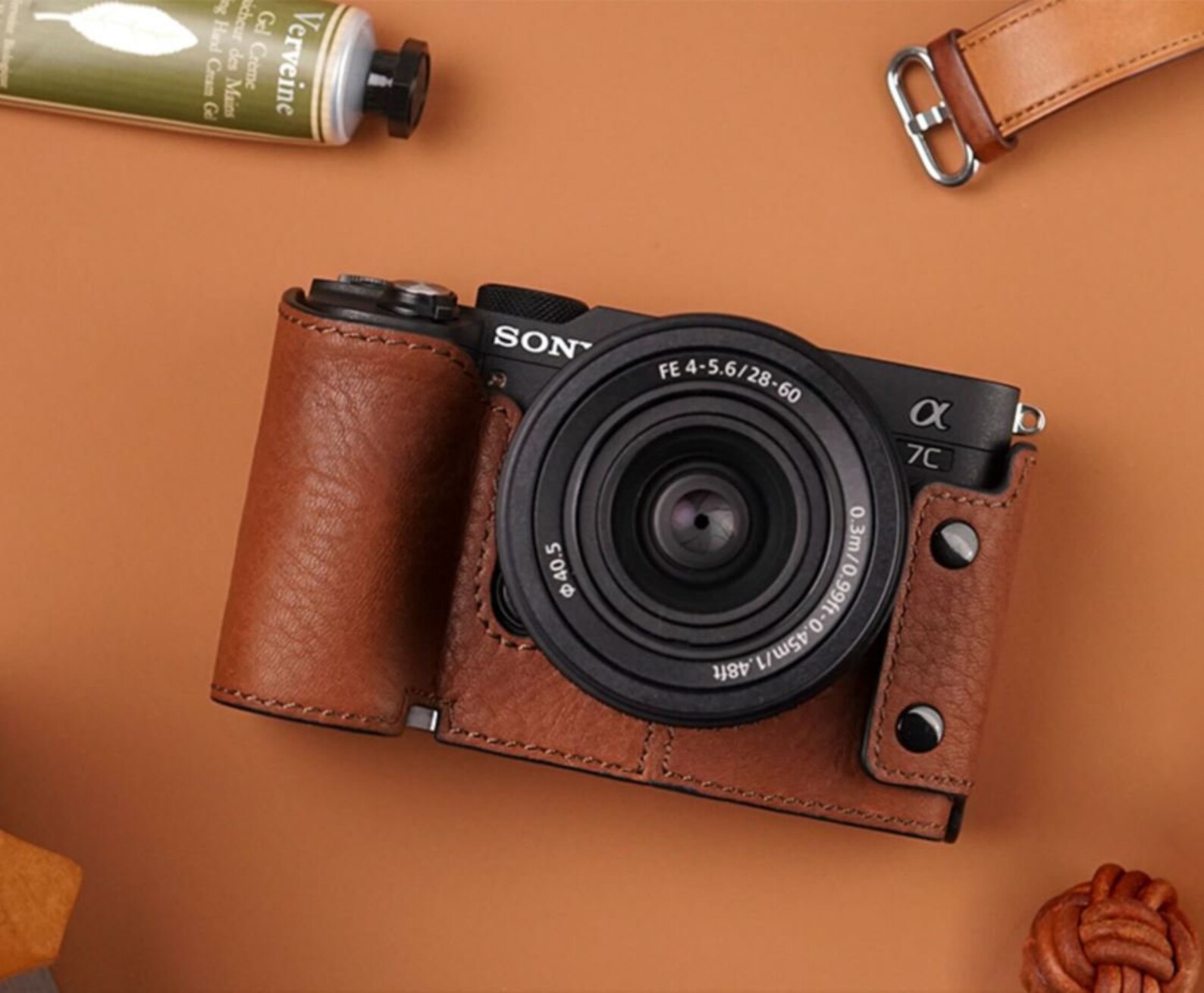 SONY A7c leather case camera bag half case R002 Etsy