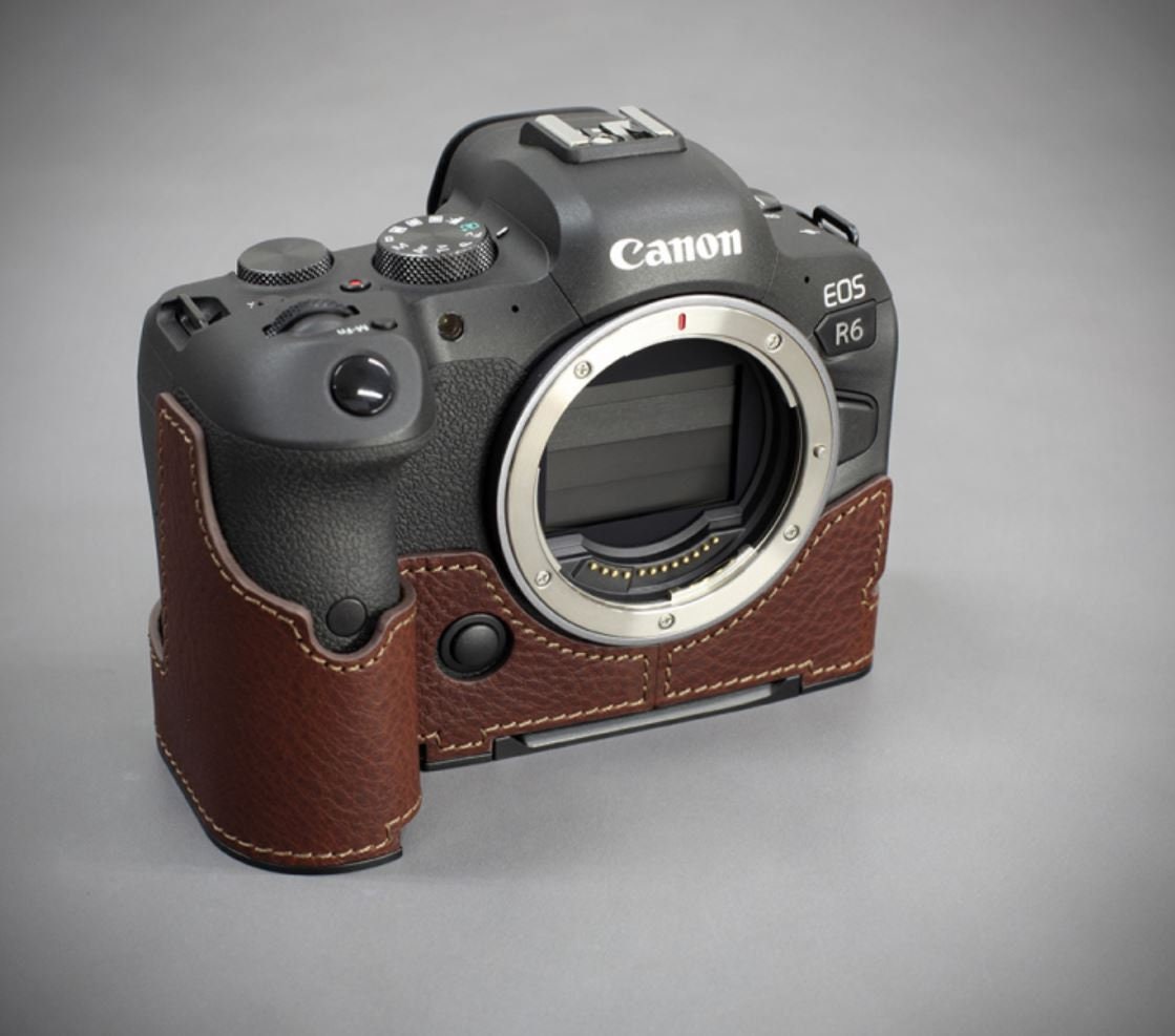 Canon EOS R5 / R6 Handmade Leather Case Camera Bag Half Etsy UK