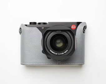 Leica Q3 Handmade Half Case Cowhide leather Camera bag - R091