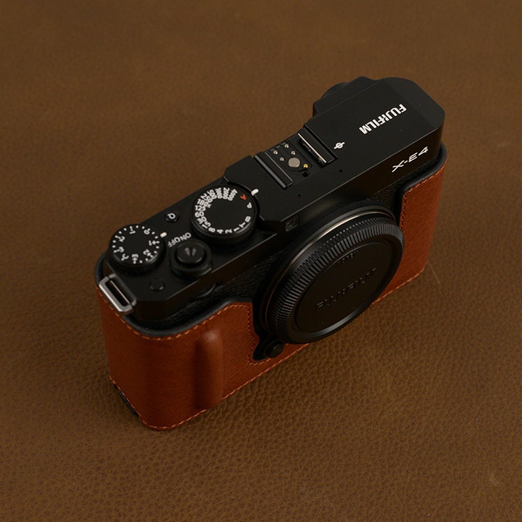 Fujifilm XE4 handmade leather case camera bag half case Etsy