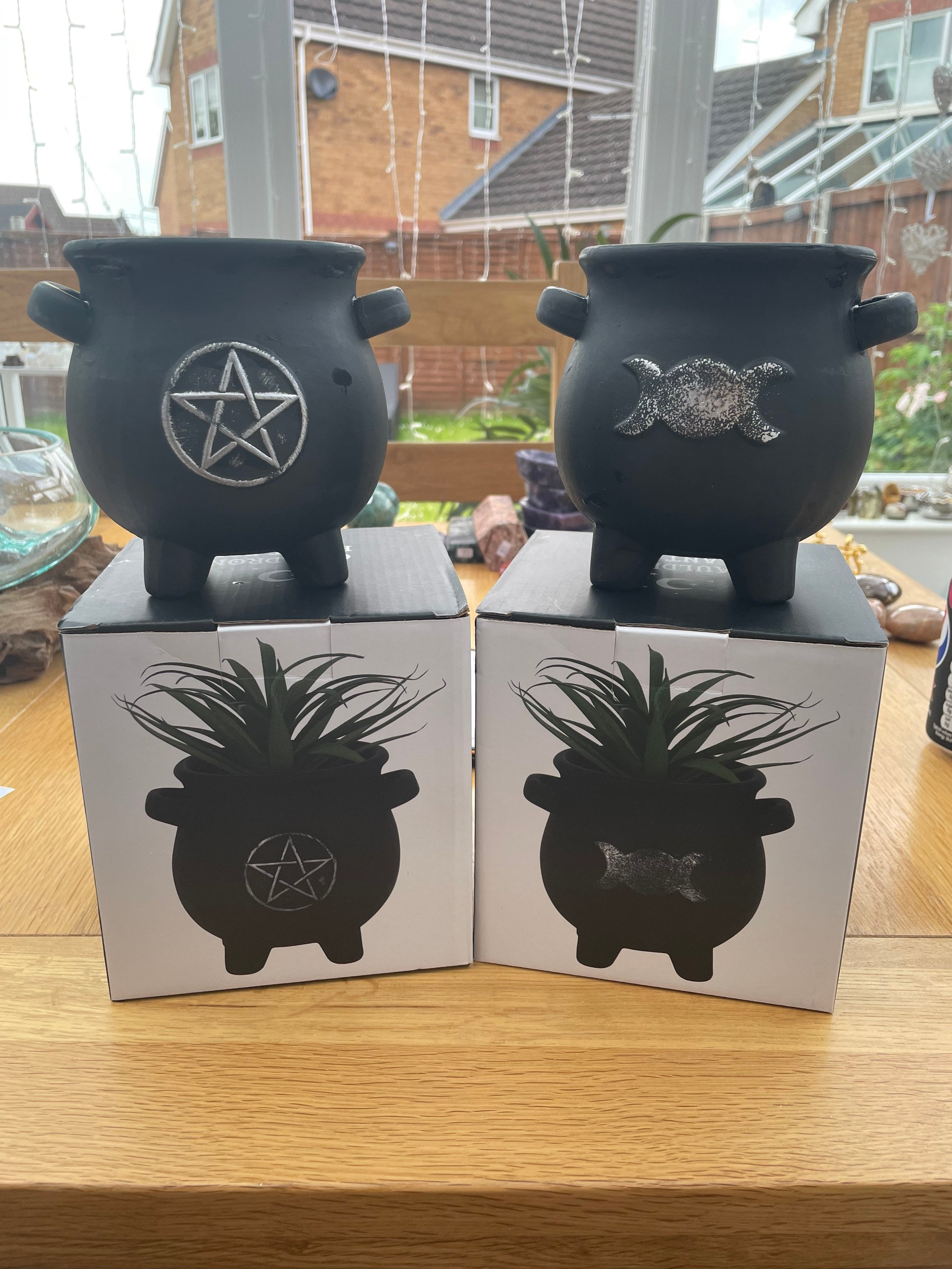 Black Terracotta Cauldron Pots plant pots Etsy