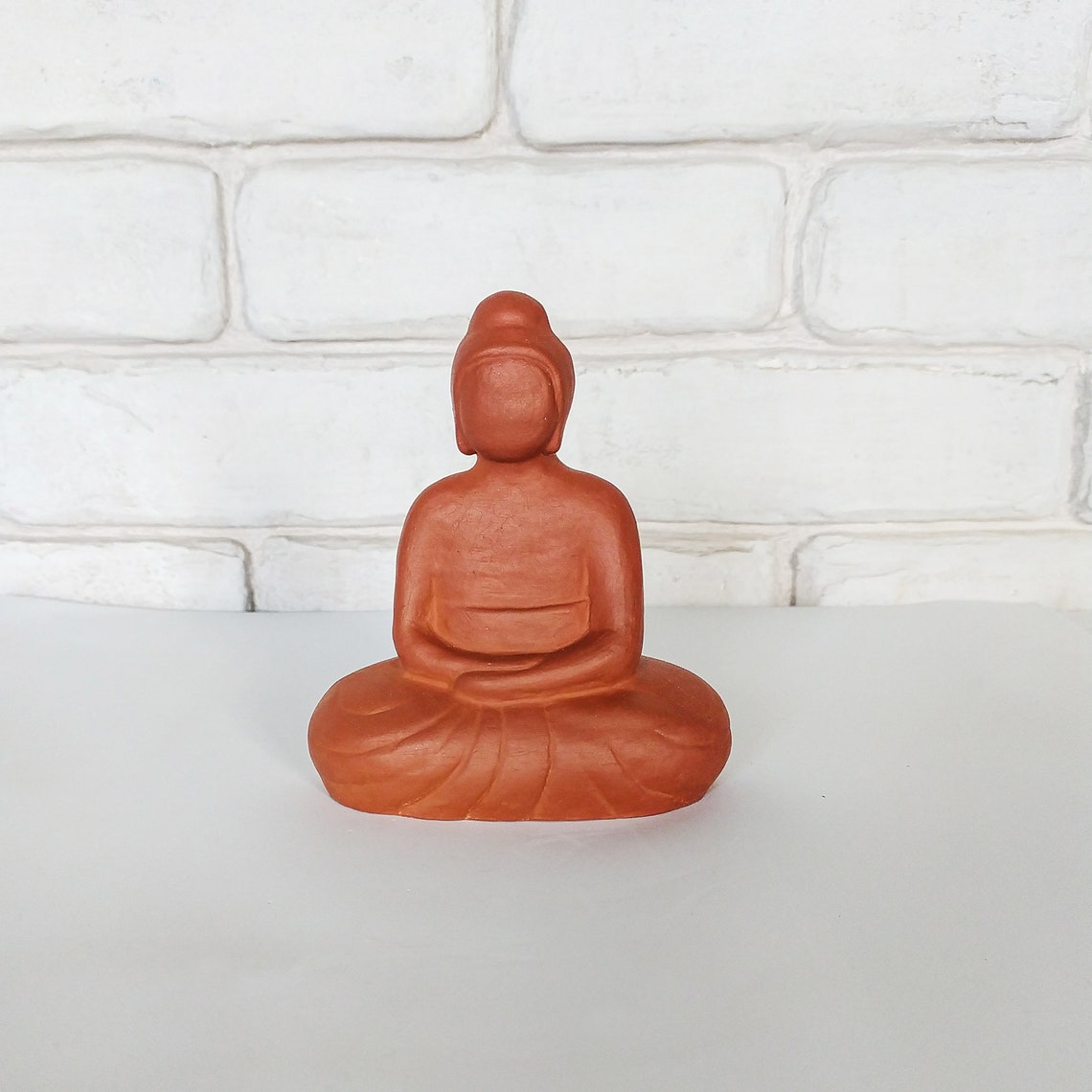 Handmade Sculpture of Buddha ceramics with terracotta covering Etsy