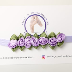 Beautiful Ballet Bun Wrap, Floral Bun Wrap, Hair Flower Wrap, Floral Hair Accessory Lilac