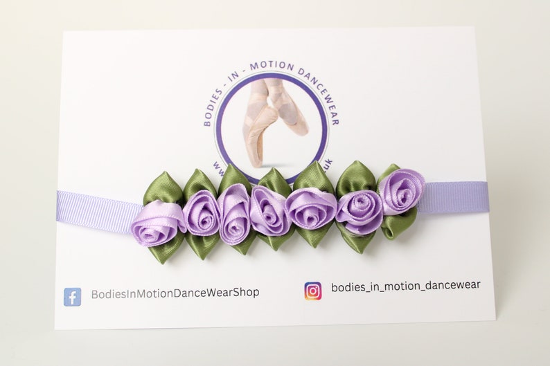 Beautiful Ballet Bun Wrap, Floral Bun Wrap, Hair Flower Wrap, Floral Hair Accessory Lilac