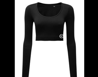 Hectic Women's Ribbed Seamless 3D Fit crop top