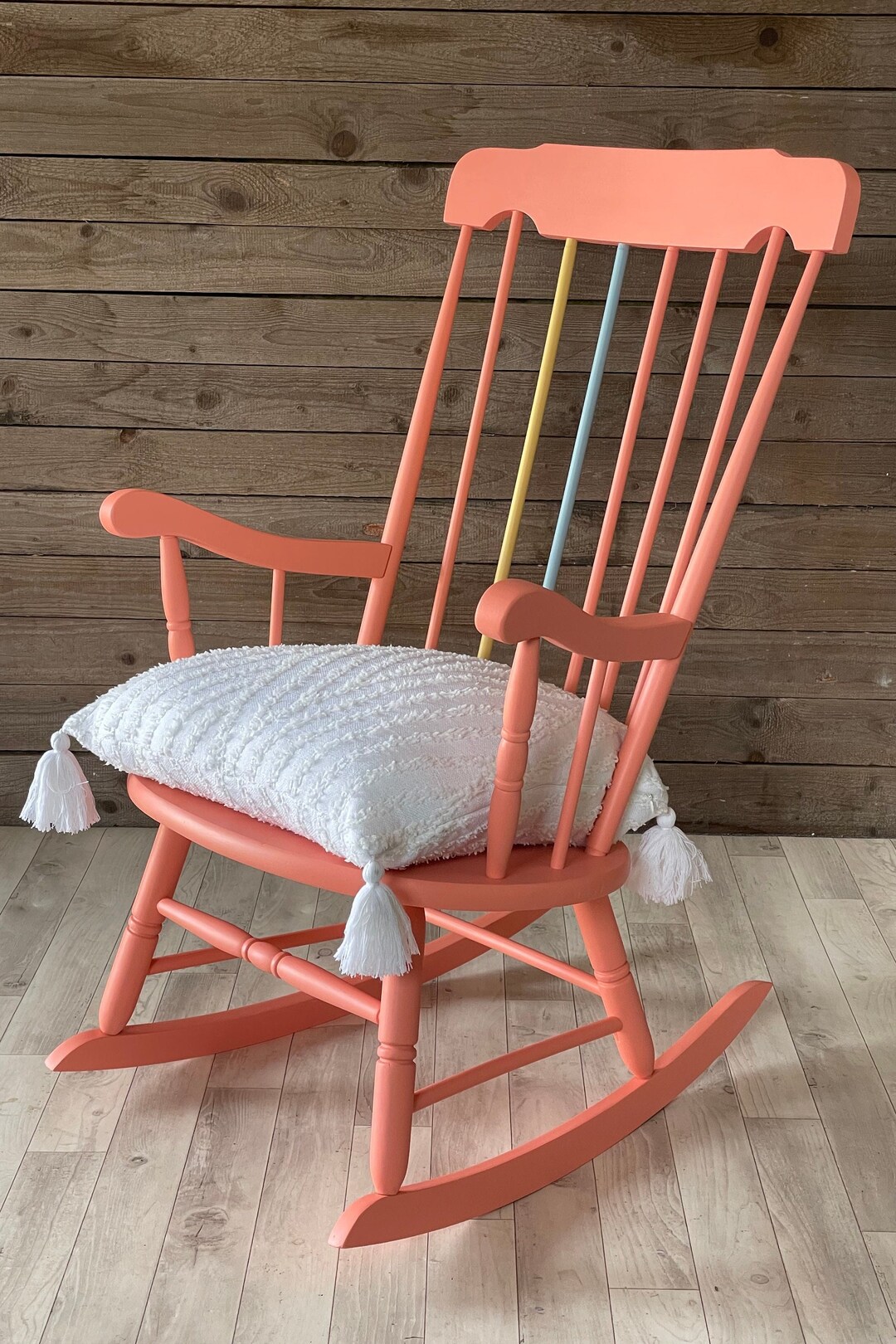 Coral Rocker I Bespoke Rocking Chair I Upcycled Rocking Chair I Coral