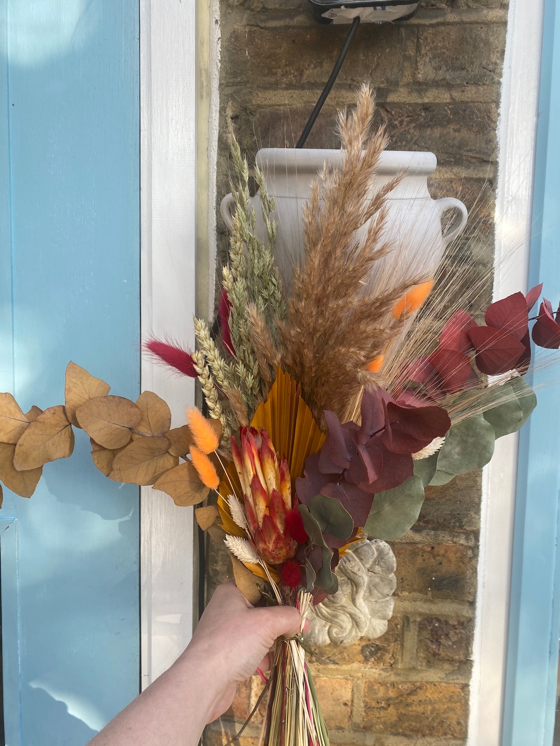 Sunset dried flower display bouquet Etsy