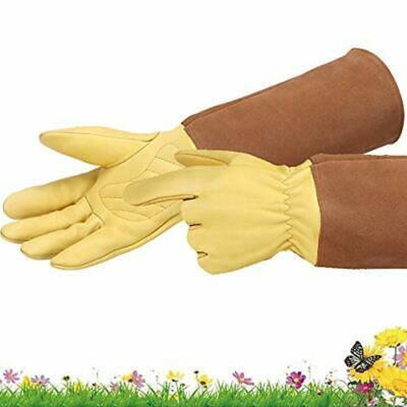 Long Gardening Gloves for Women/Men Goatskin & Cowhide Etsy