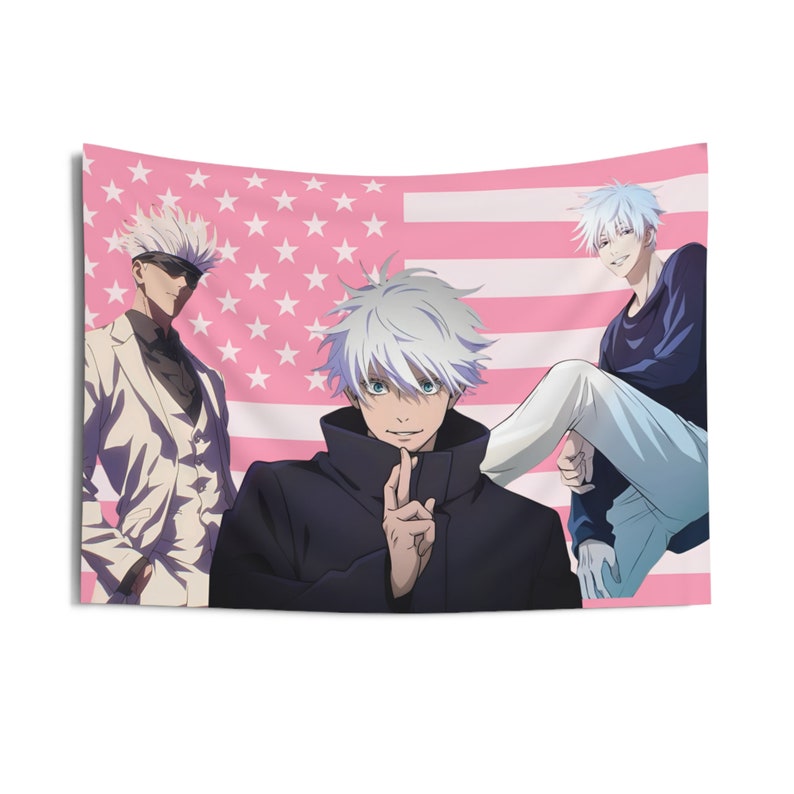 Anime White Hair Men FREE TRACKED SHIPPING Pink Room Wall Decor/ Fun