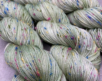 Pistachio Fairy Lights - 4 ply - Hand Dyed Yarn