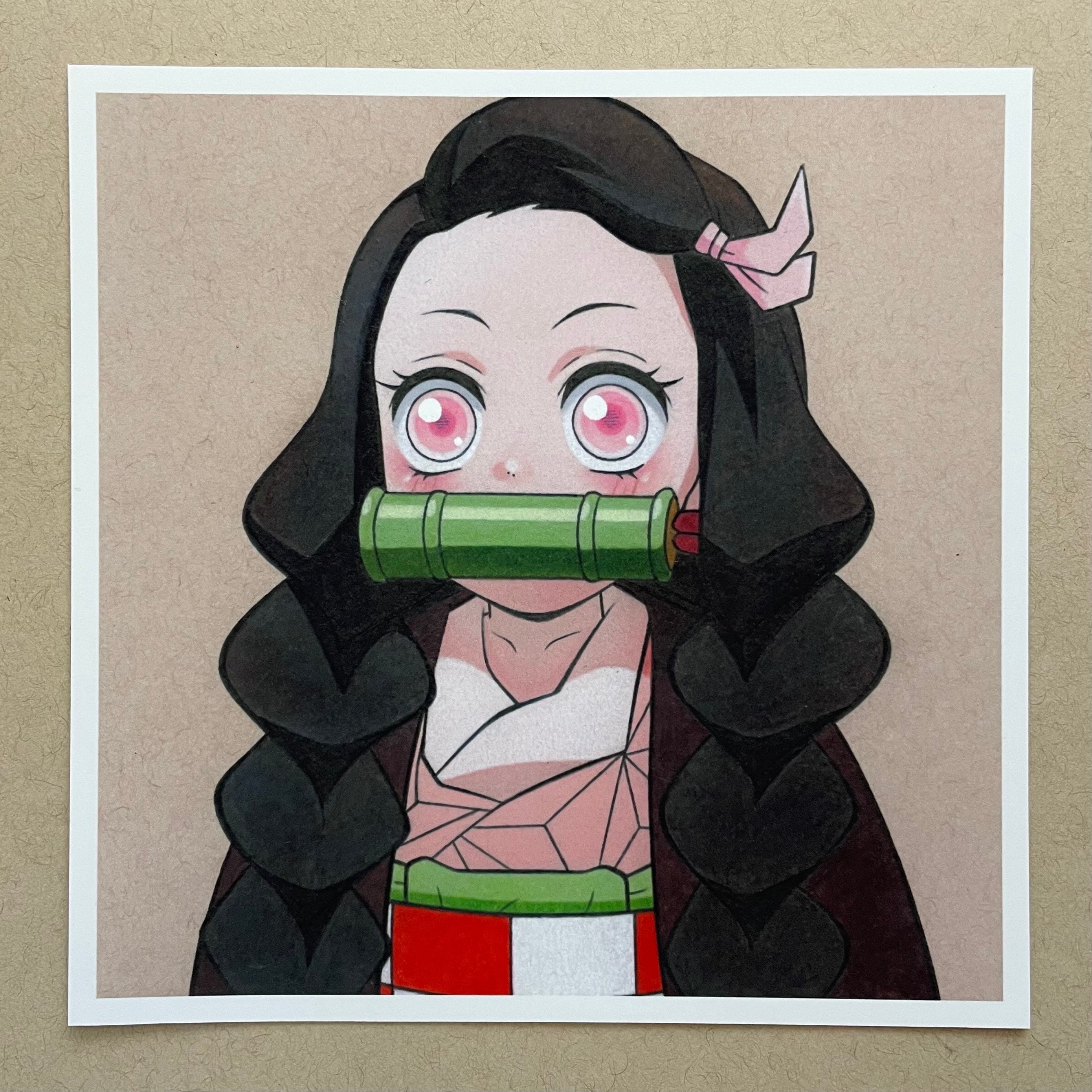 Demon Girl Anime Drawing Print Cute Anime Girl - Etsy