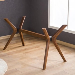 Massief beukenhouten tafelpootpoten, rechthoekige grote eettafel vlinderpoot, eettafel spinpootvoet voor glas, marmer of epoxy
