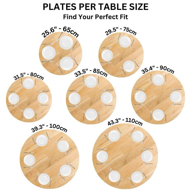 Round Dining Table 2 to 6 Seat Dining Room Dinner Table, Small Walnut Wood Circular Dine Table Kitchen Furniture, Pedestal Leg Dinner Table image 3