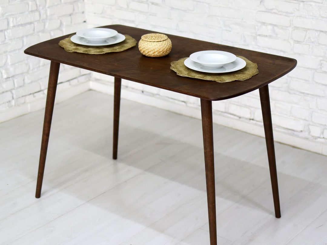 Oval Narrow Walnut Dining Room Table, Round Small Rustic Coffee Table Home Kitchen, Round Desk ...
